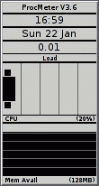 The main ProcMeter Window (GTK3)