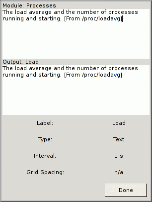 The properties dialog (GTK2)